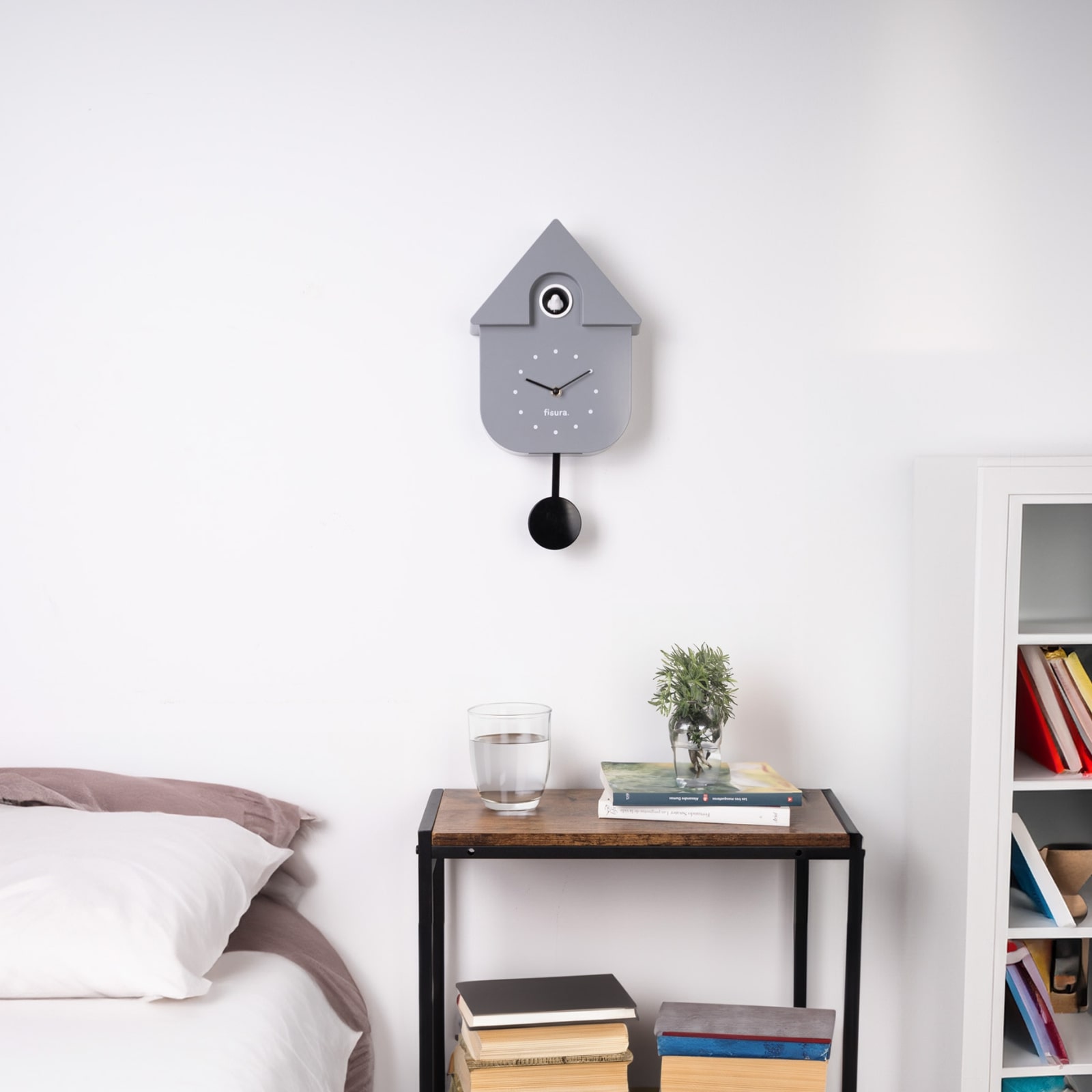 CUCKOO CLOCK grey & black 