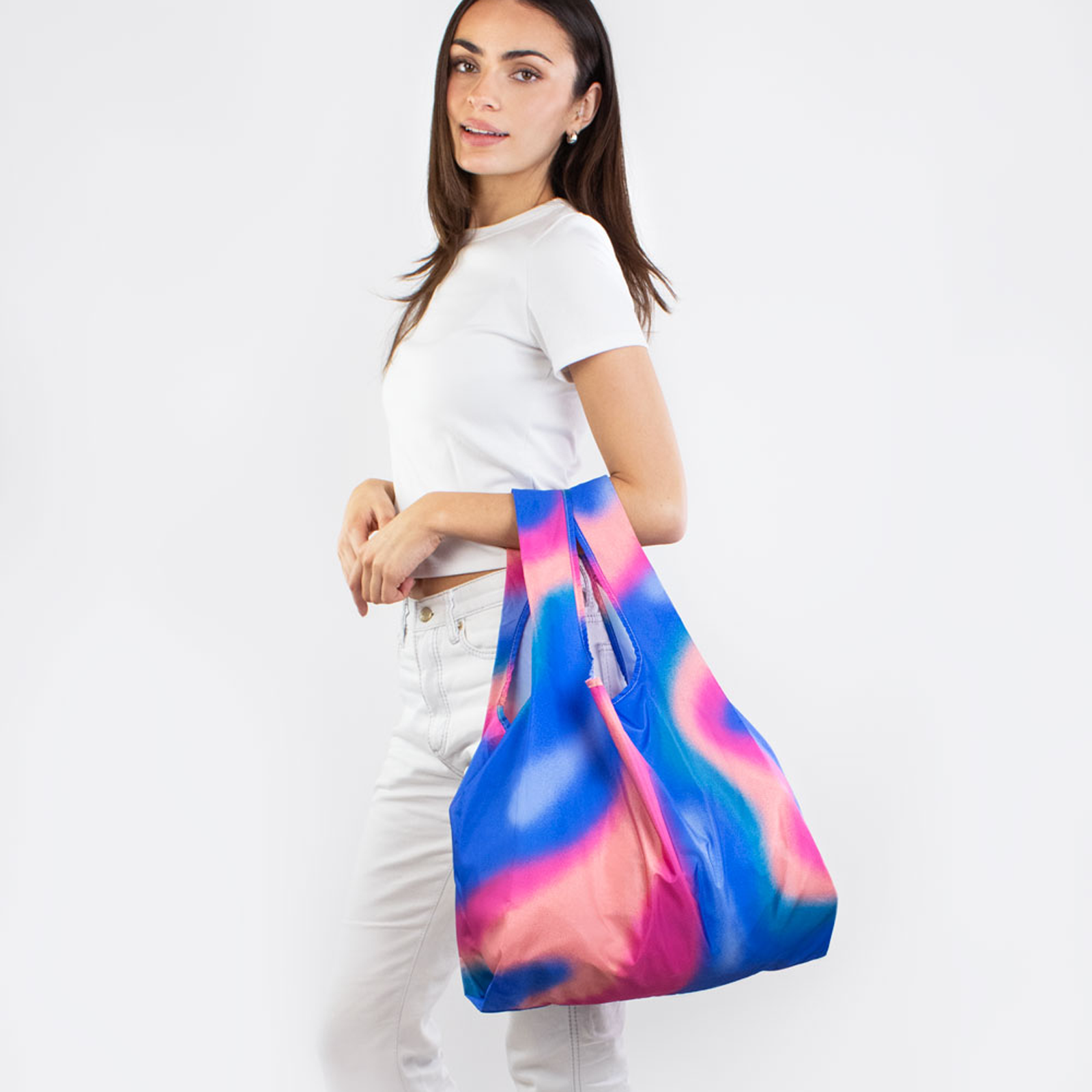 Medium Bag Aurora blue & pink 