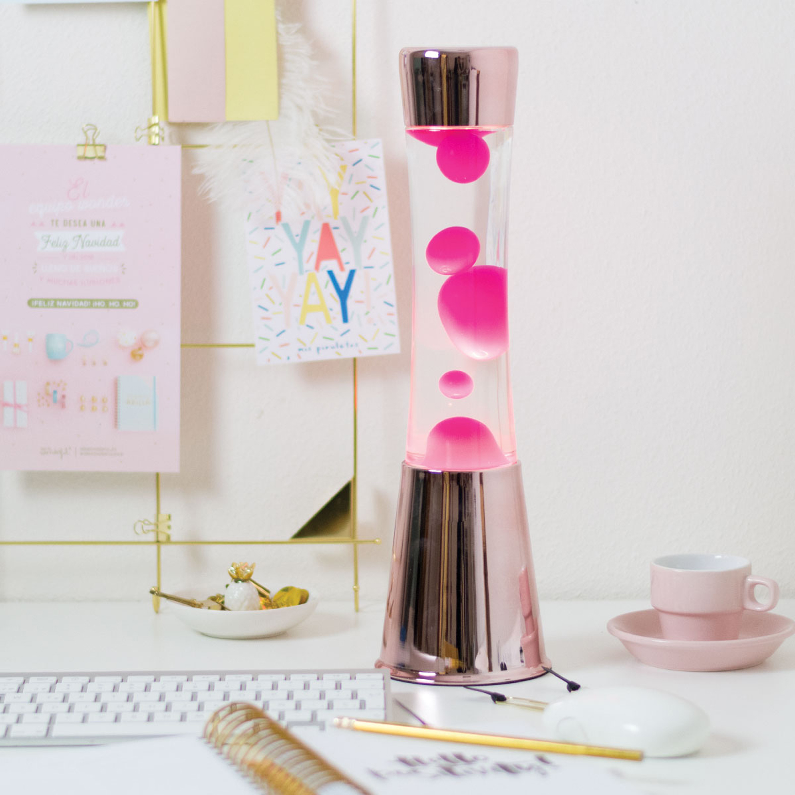 Lava Lamp TOWER pink 