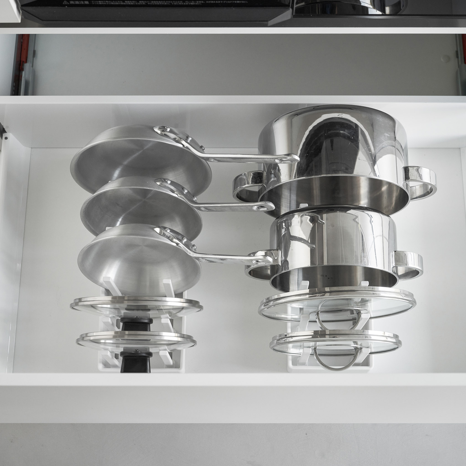 Topf- & Pfannen-Organizer TOWER weiss breitenverstellbar