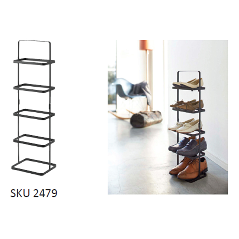 Schuhregal hoch TOWER schwarz 