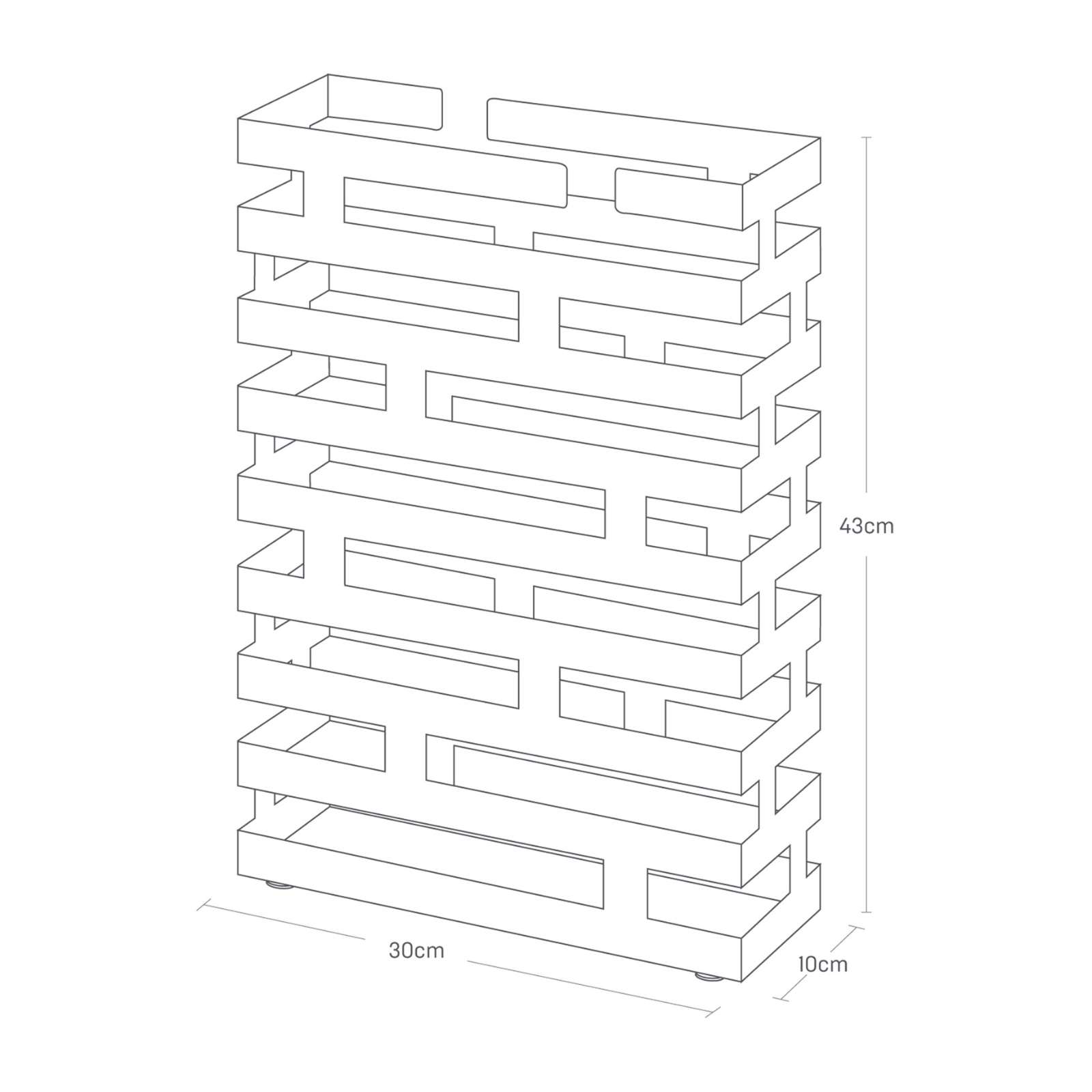 Schirmständer breit BRICK schwarz 