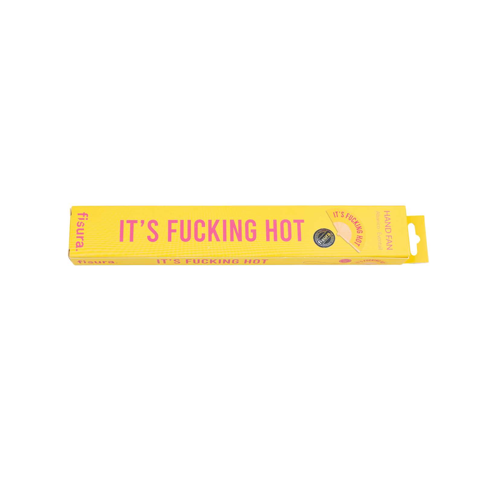 Handfächer FUCKING HOT yellow & pink  