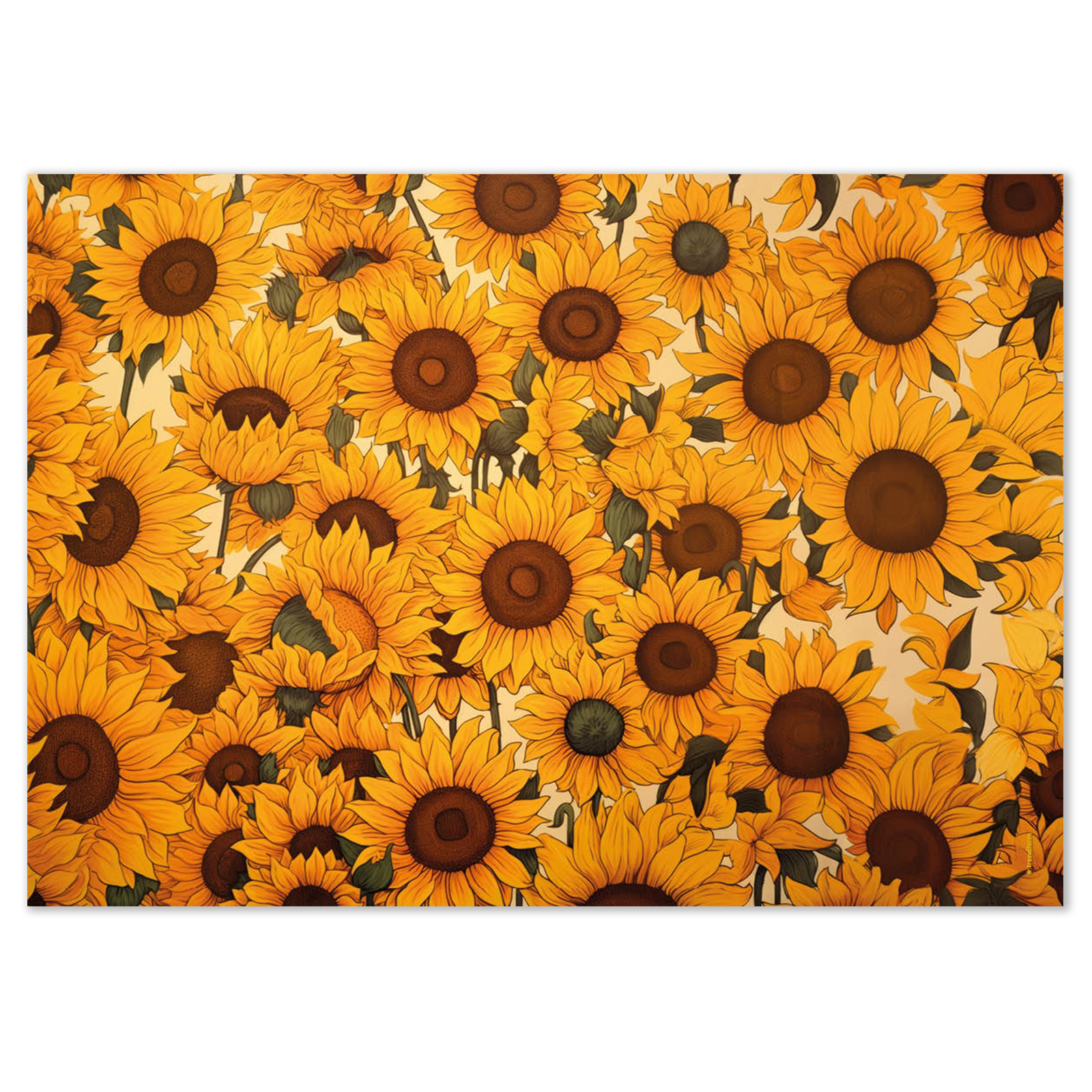 Papiertischset SUNFLOWERS 4 Sujets à 12 Blatt