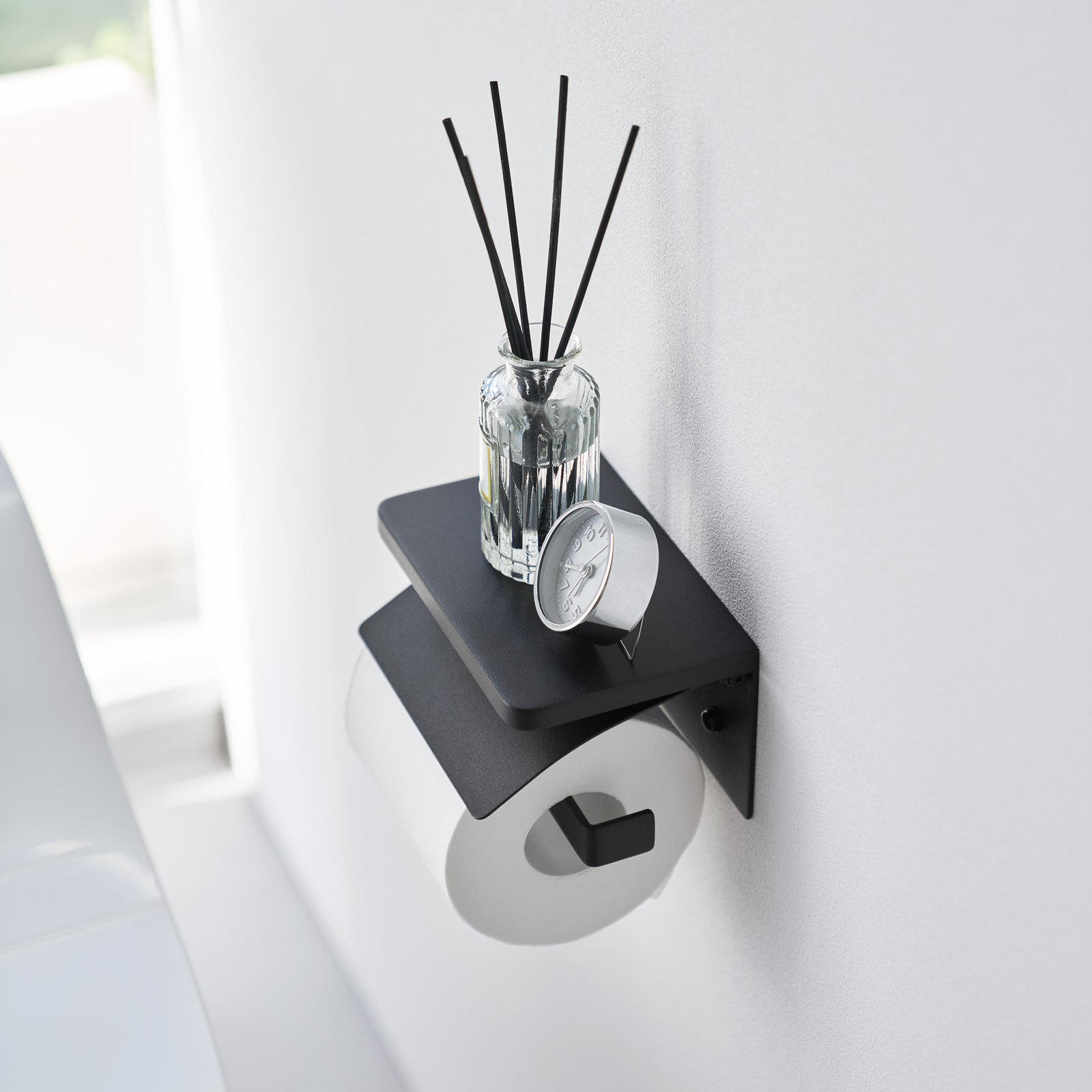 Wand-Toilettenpapierhalter TOWER schwarz 