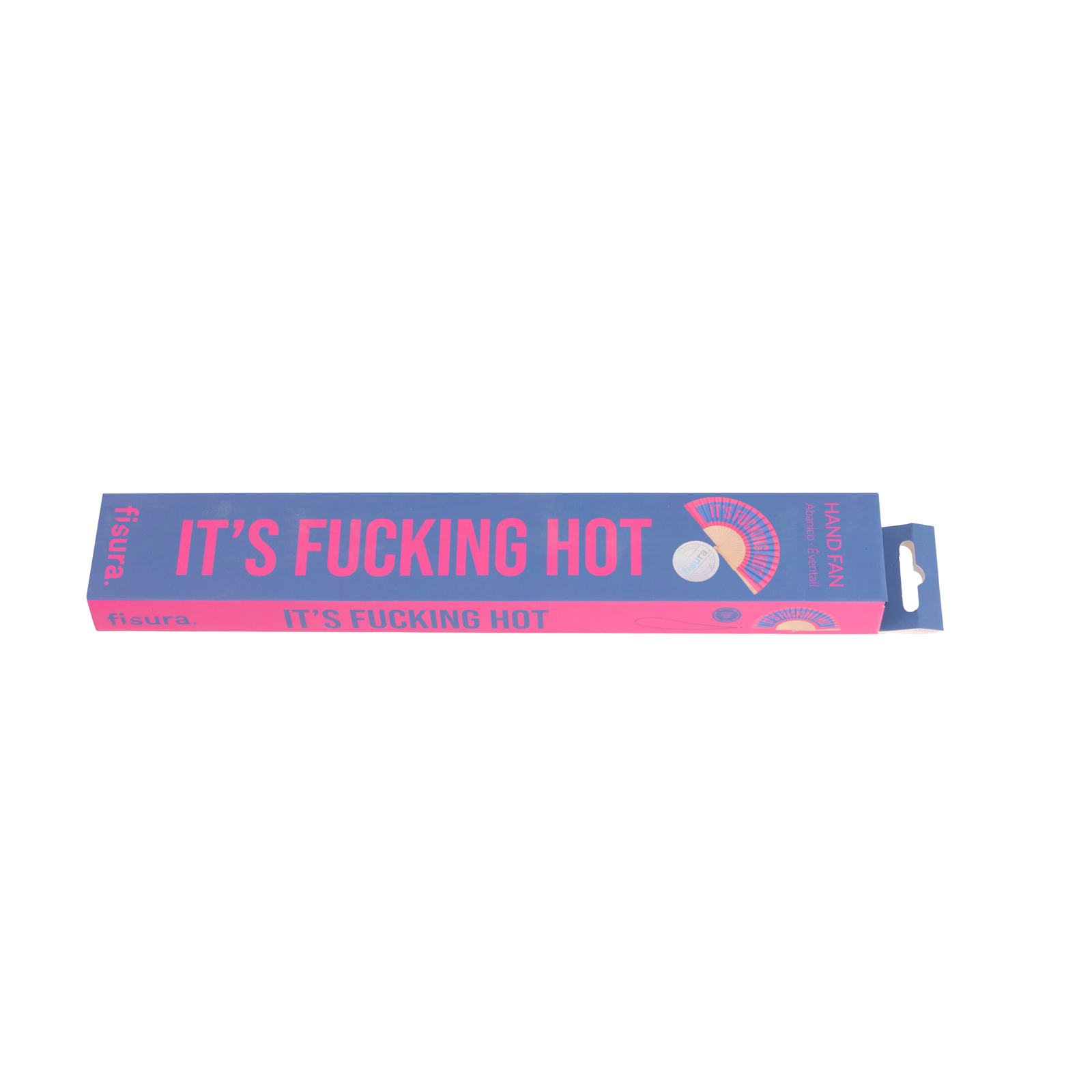 Handfächer IT'S FUCKING HOT pink & blue 