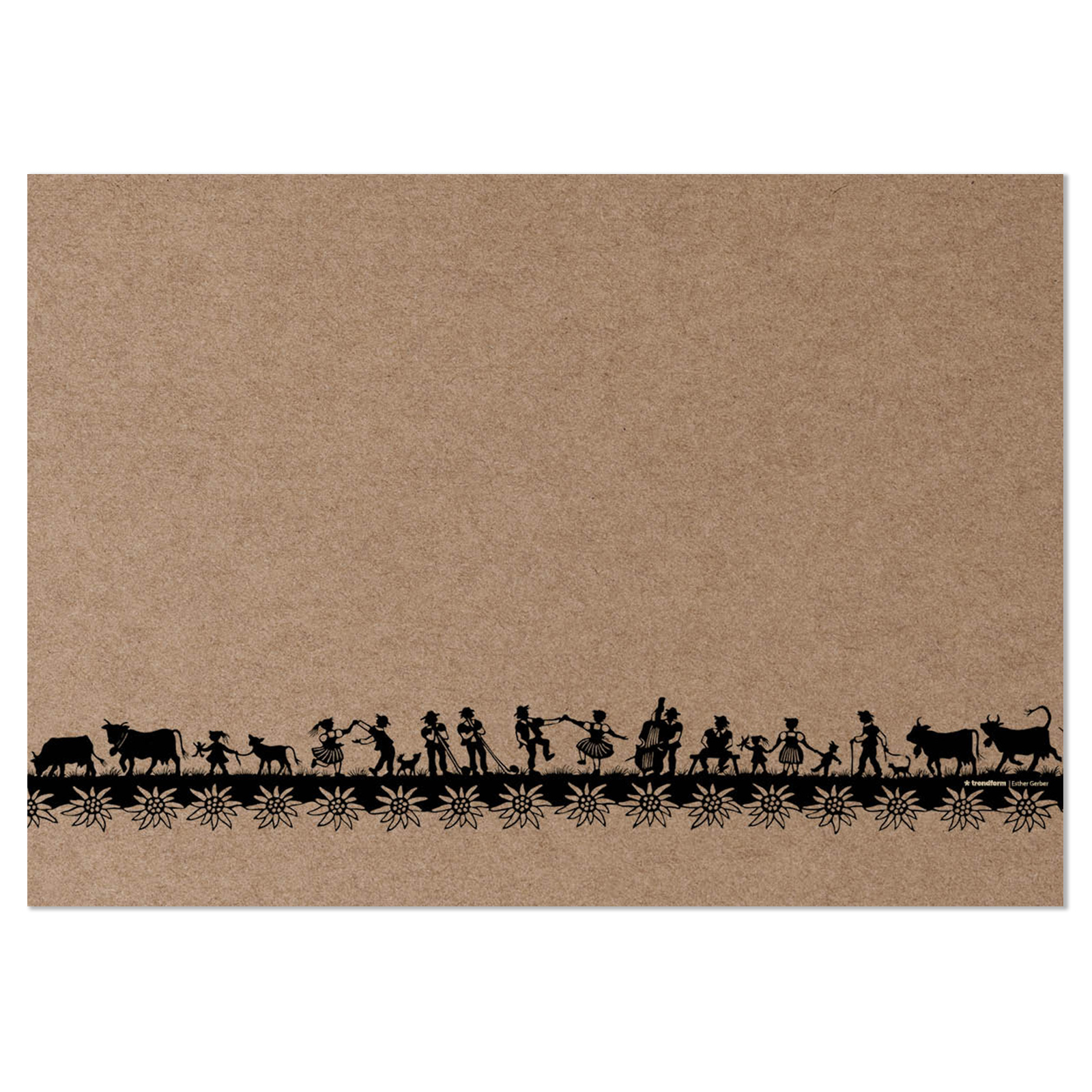 Papiertischset Kraft SWISS TRADITION 8 Block mit 48 Blatt