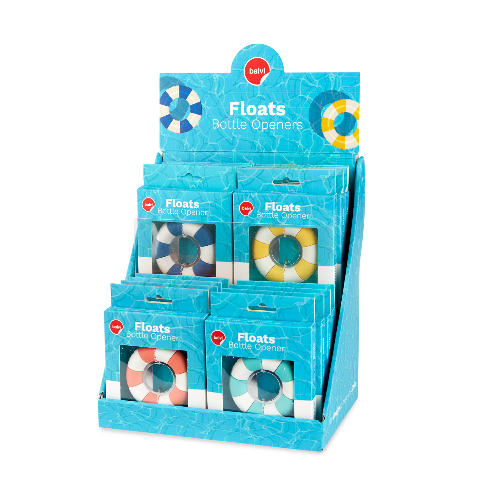 Flaschenöffner FLOATS assortiert Display à 16 Stk.