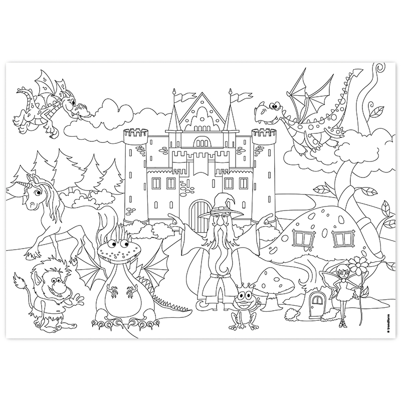 Papiertischset KIDS FUN - COLOR ME! 4 Sujets à 12 Blatt