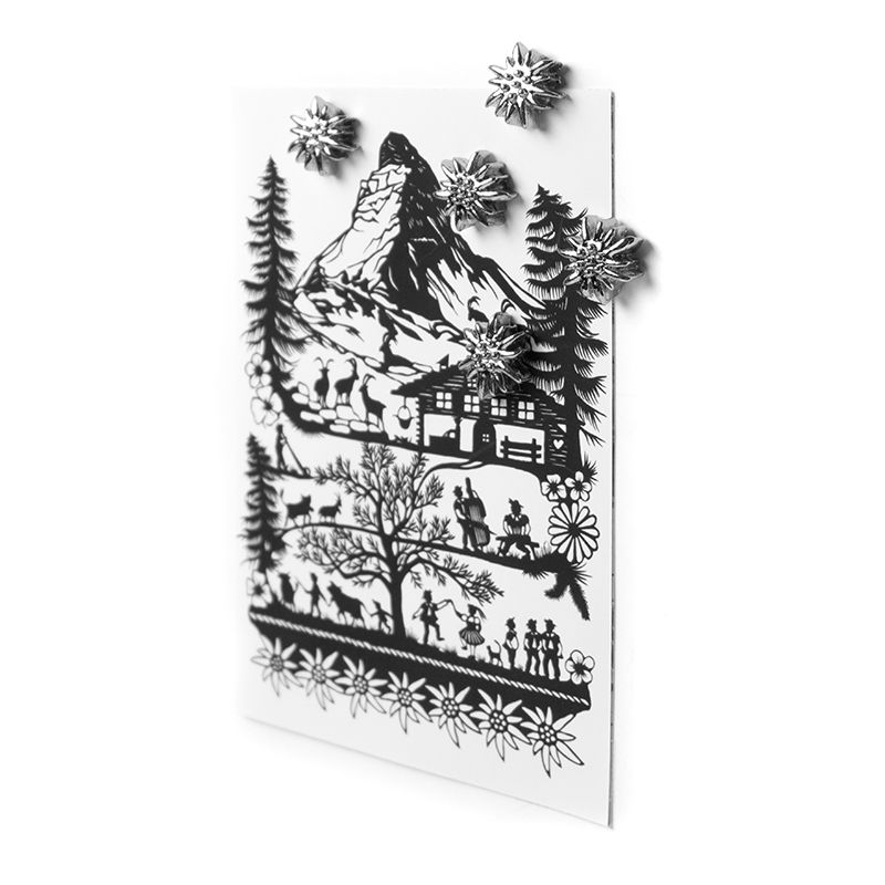 Magnete EDELWEISS 5er Set silber 