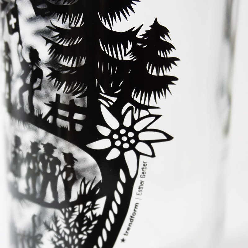 Glasflasche 1L SWISS TRADITION  