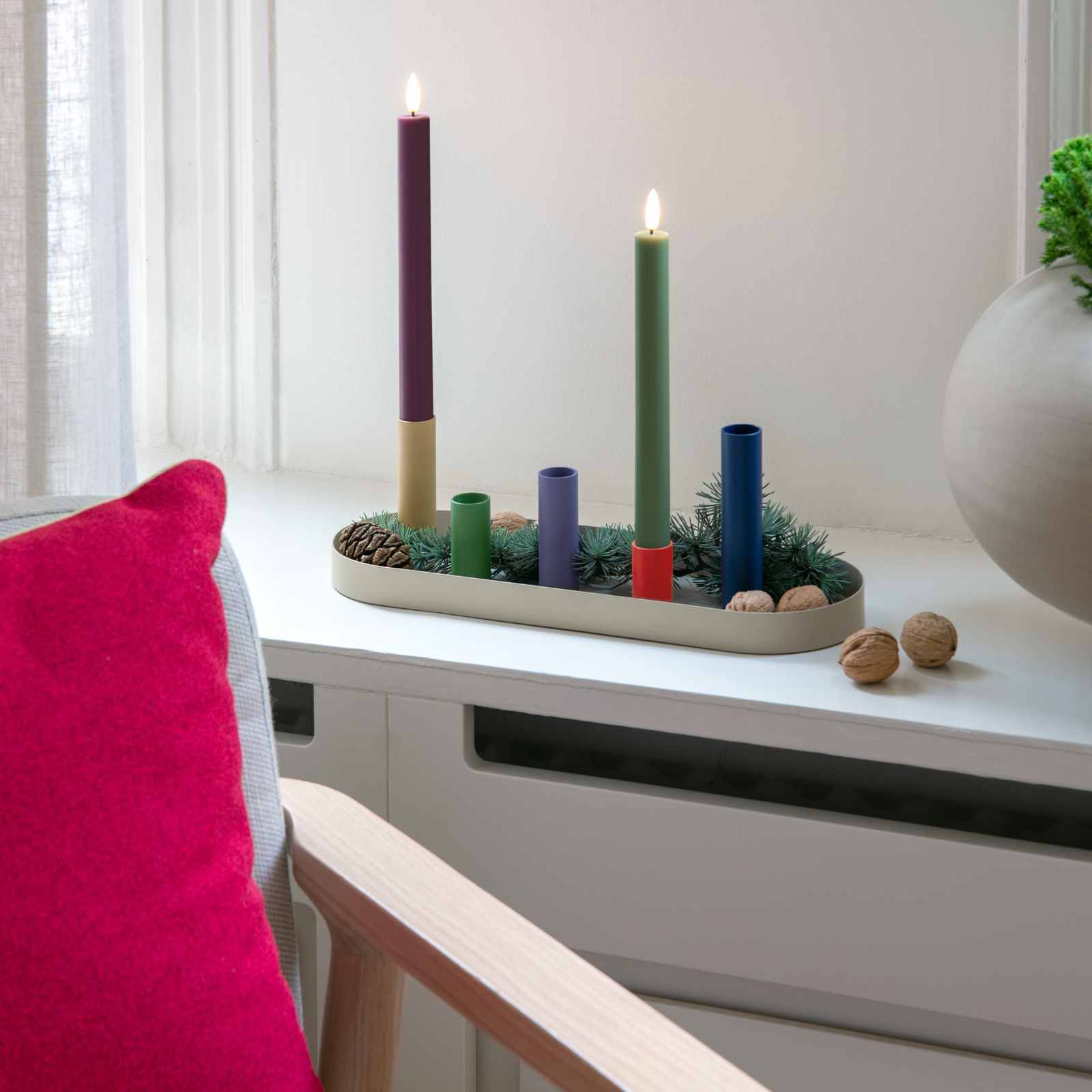 LED Stabkerzen-Set Ruka 2er Set 