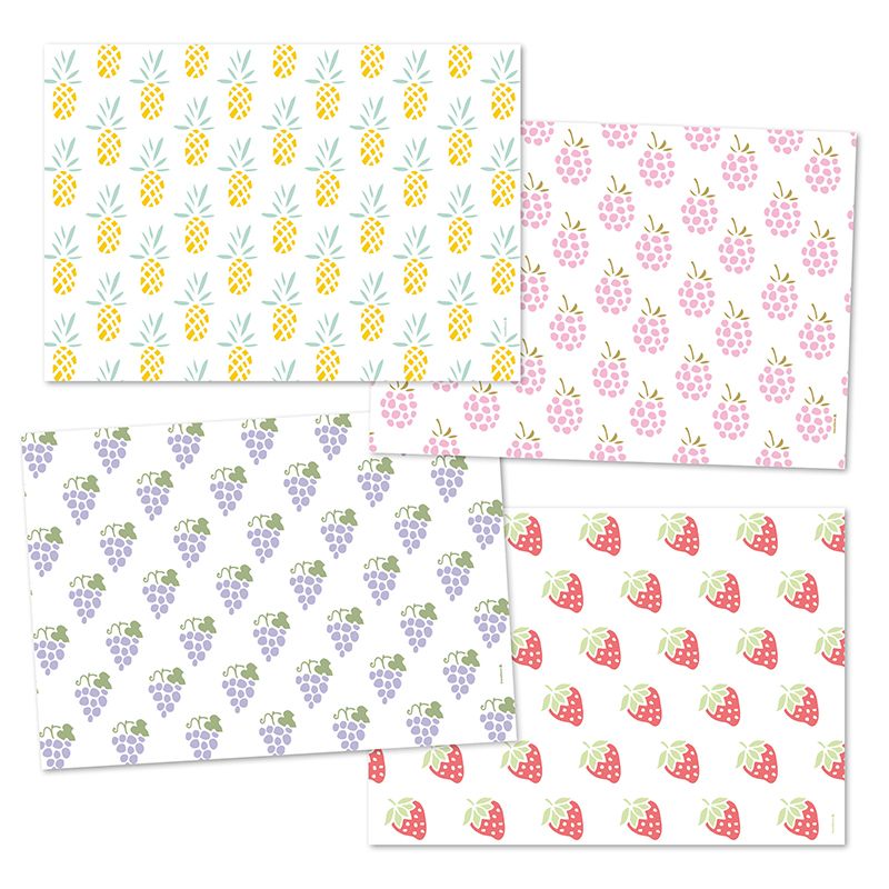 Papiertischset TUTTI FRUTTI 4 Sujets à 12 Blatt