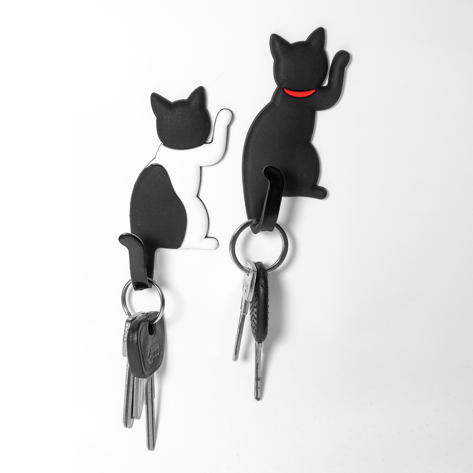 Magnethaken KITTY CAT 2er Set schwarz/weiss 