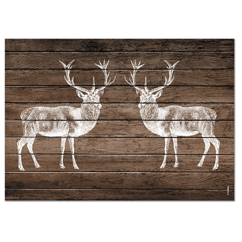 Papiertischset DEER LODGE 4 Sujets à 12 Blatt