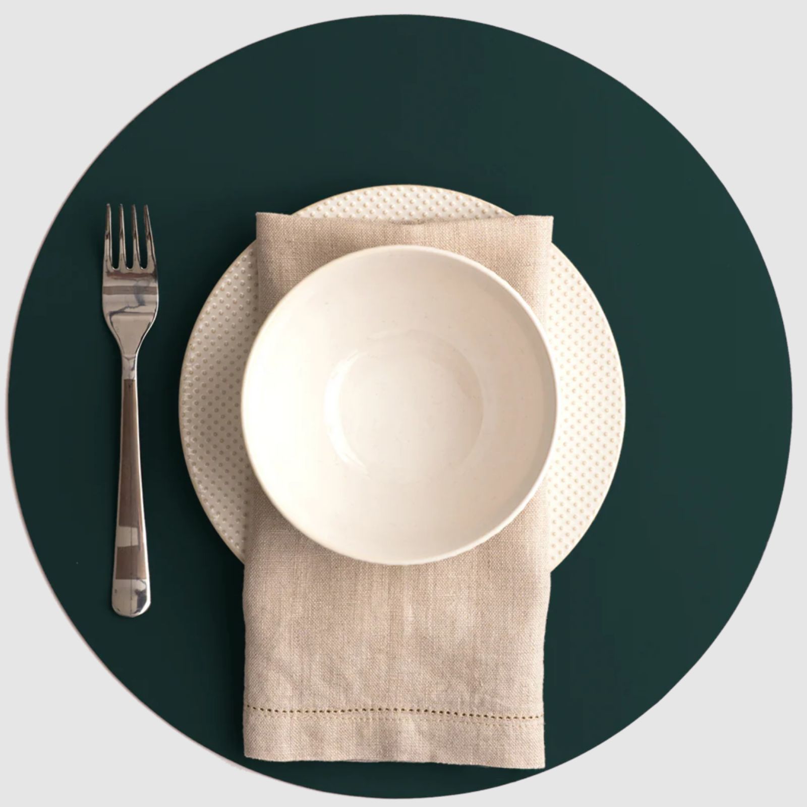 Ruca Round Placemat Green 