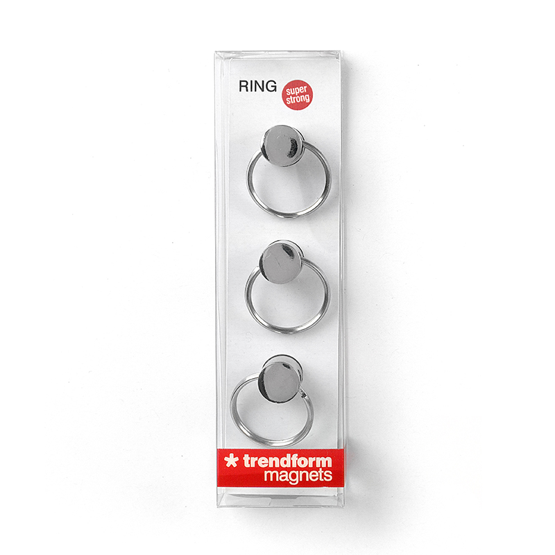 Superstrong Magnets RING 3er Set  silber