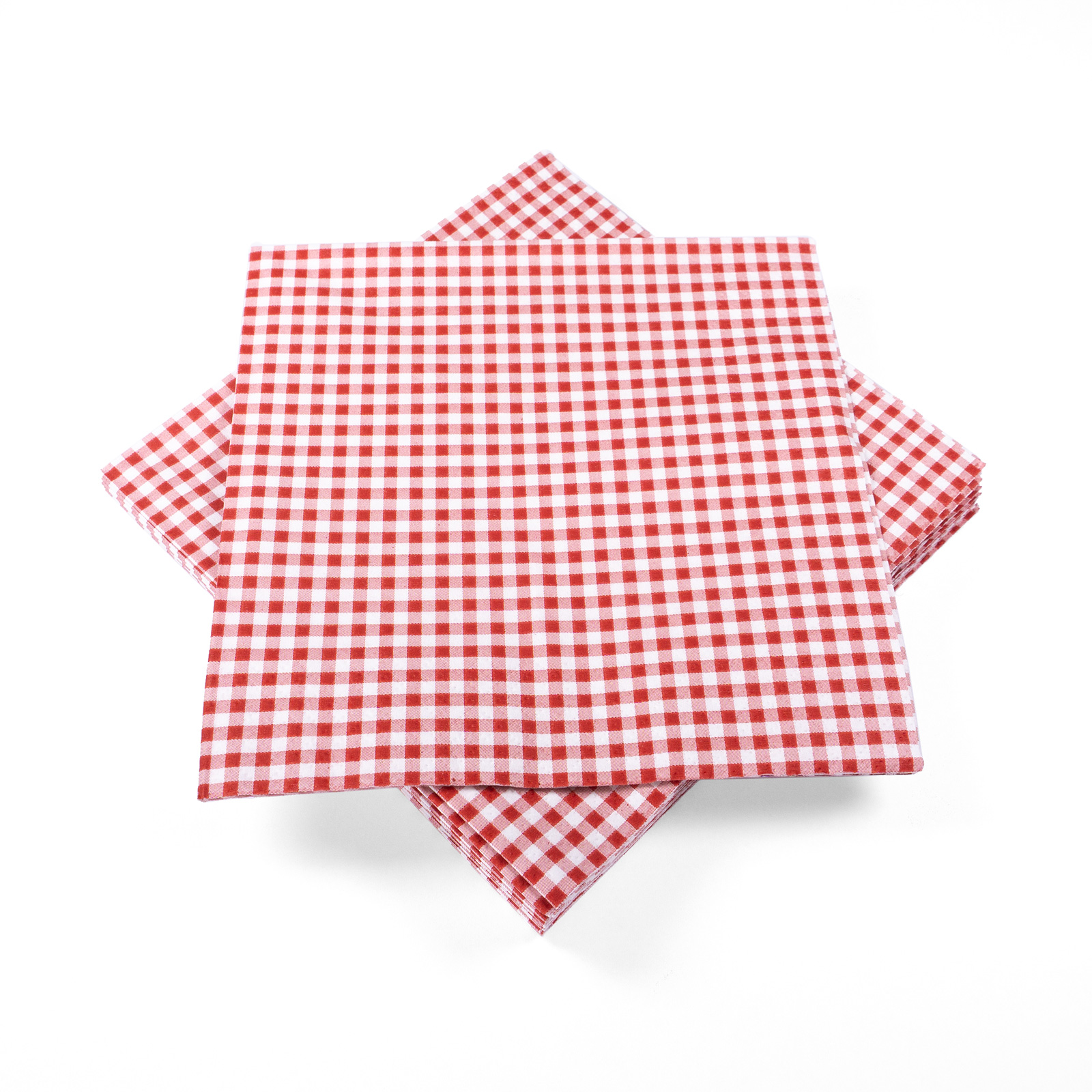 Papierservietten VICHY rot 20er Set