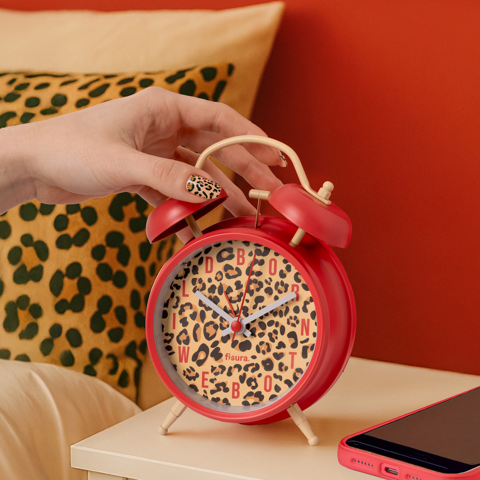 RETRO ALARM CLOCK cheetah 