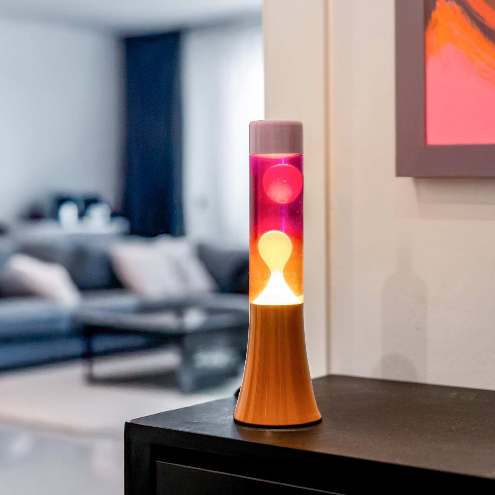 Lava Lamp MINI orange & pink gradient 