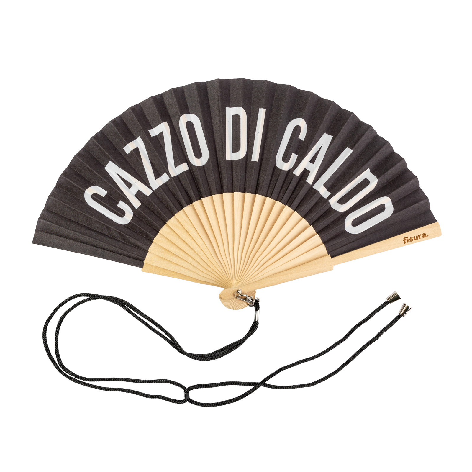 Handfächer Black CAZZO DI CALDO 