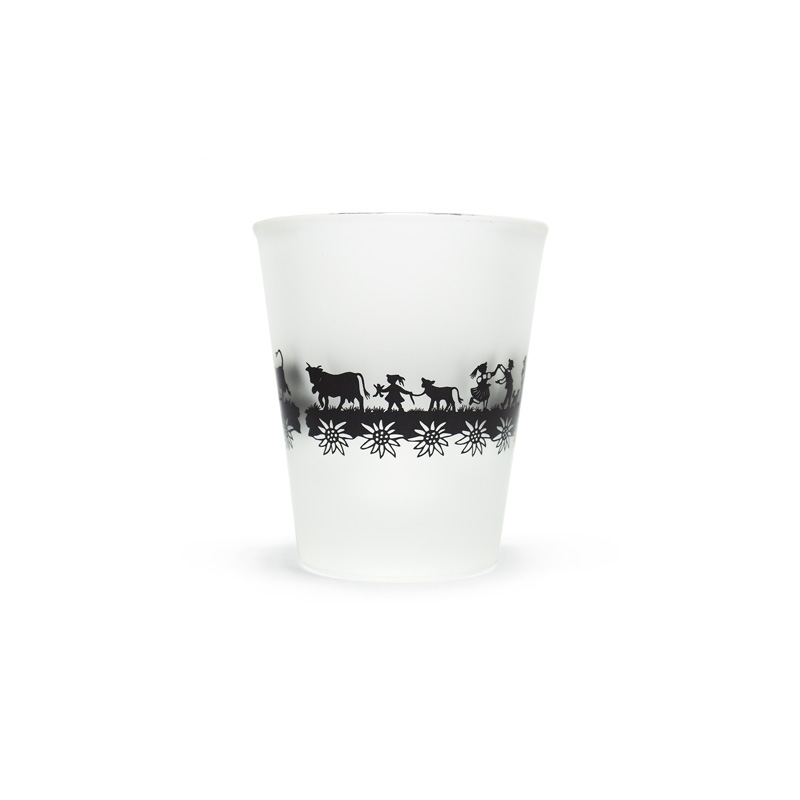Schnapsglas SWISS TRADITION satiniert 