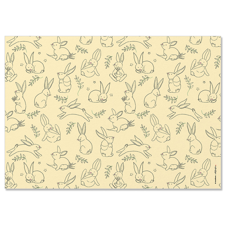 Papiertischset BUNNY 4 Sujets à 12 Blatt