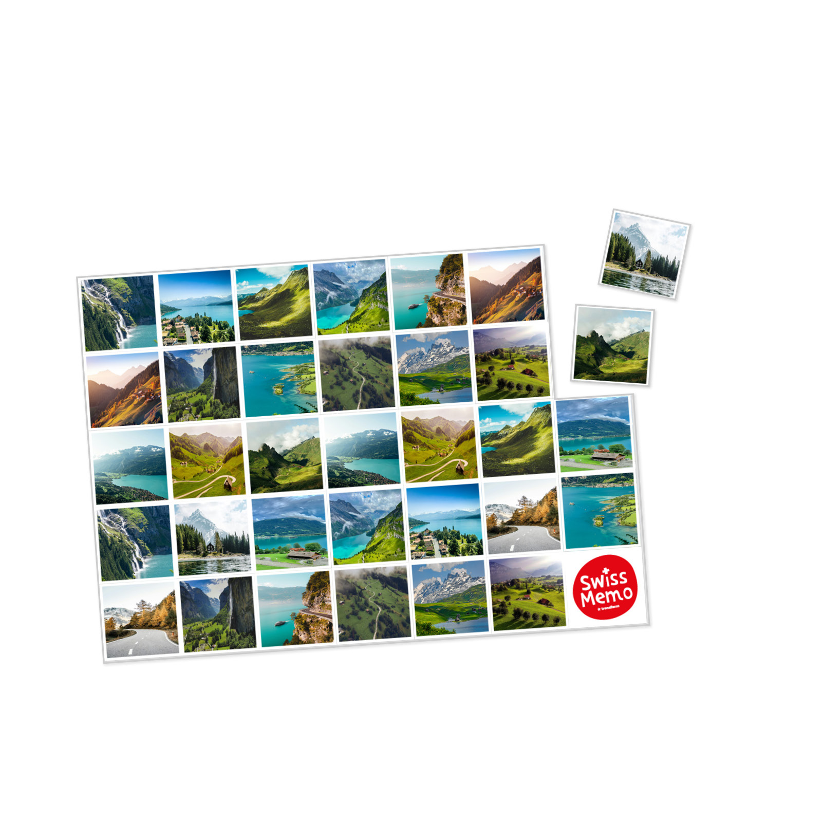 Papiertischset SWISS MEMO 4 Sujets à 6 Blatt