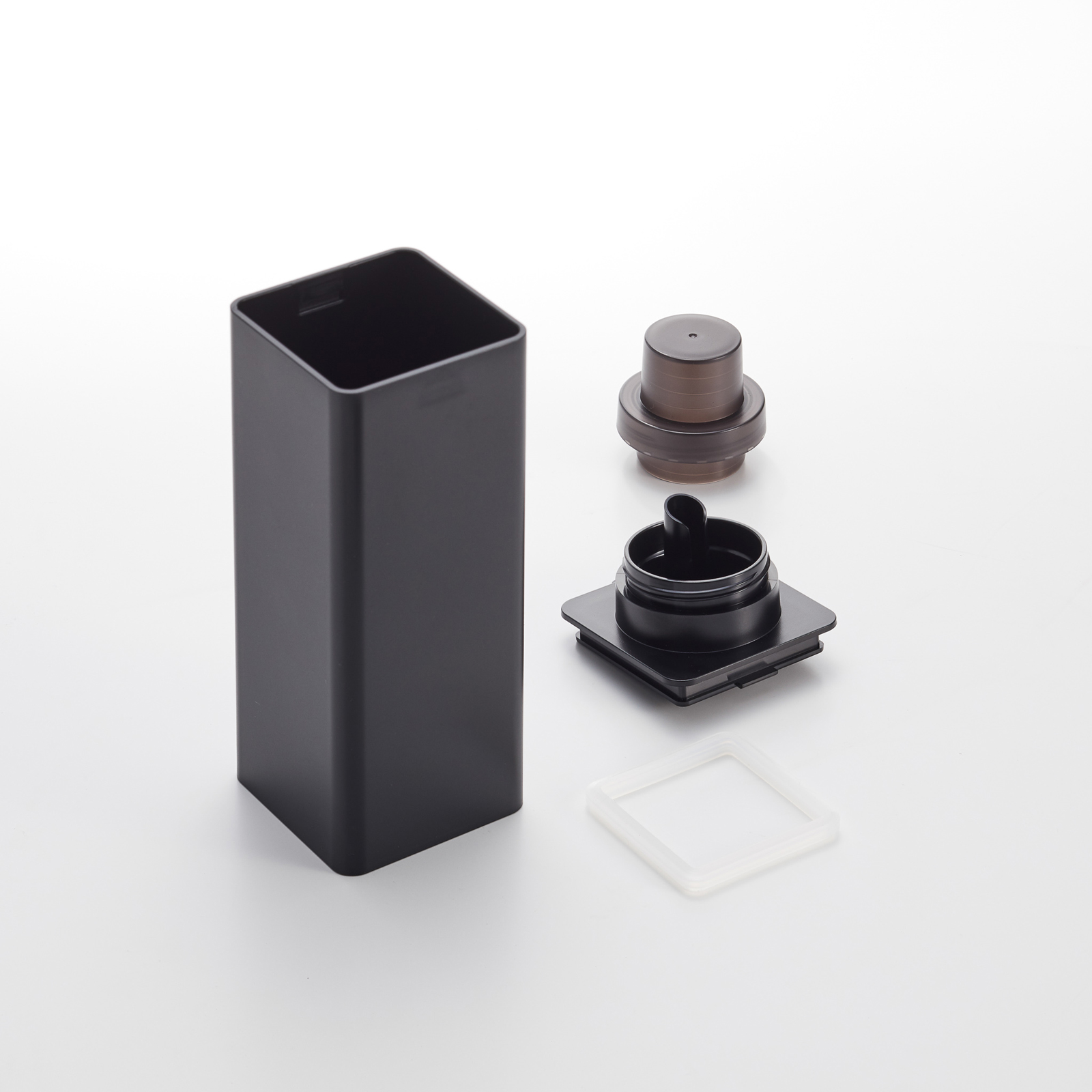 Magnetische Flasche TOWER schwarz für Waschmittel und Seife