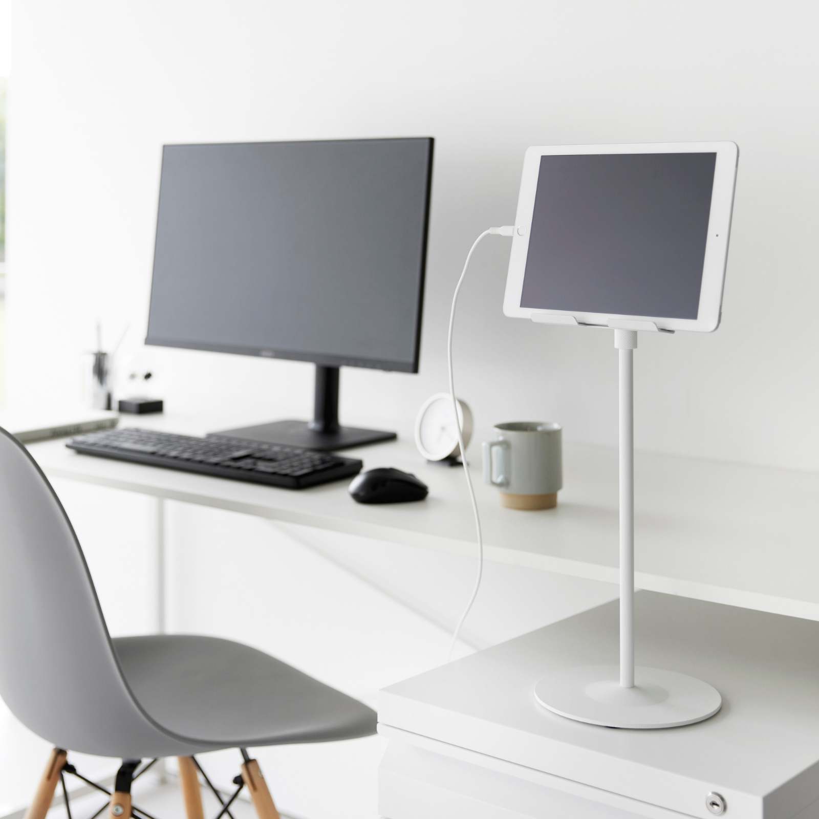Höhenverstellbarer Tablet-Ständer SMART weiss 