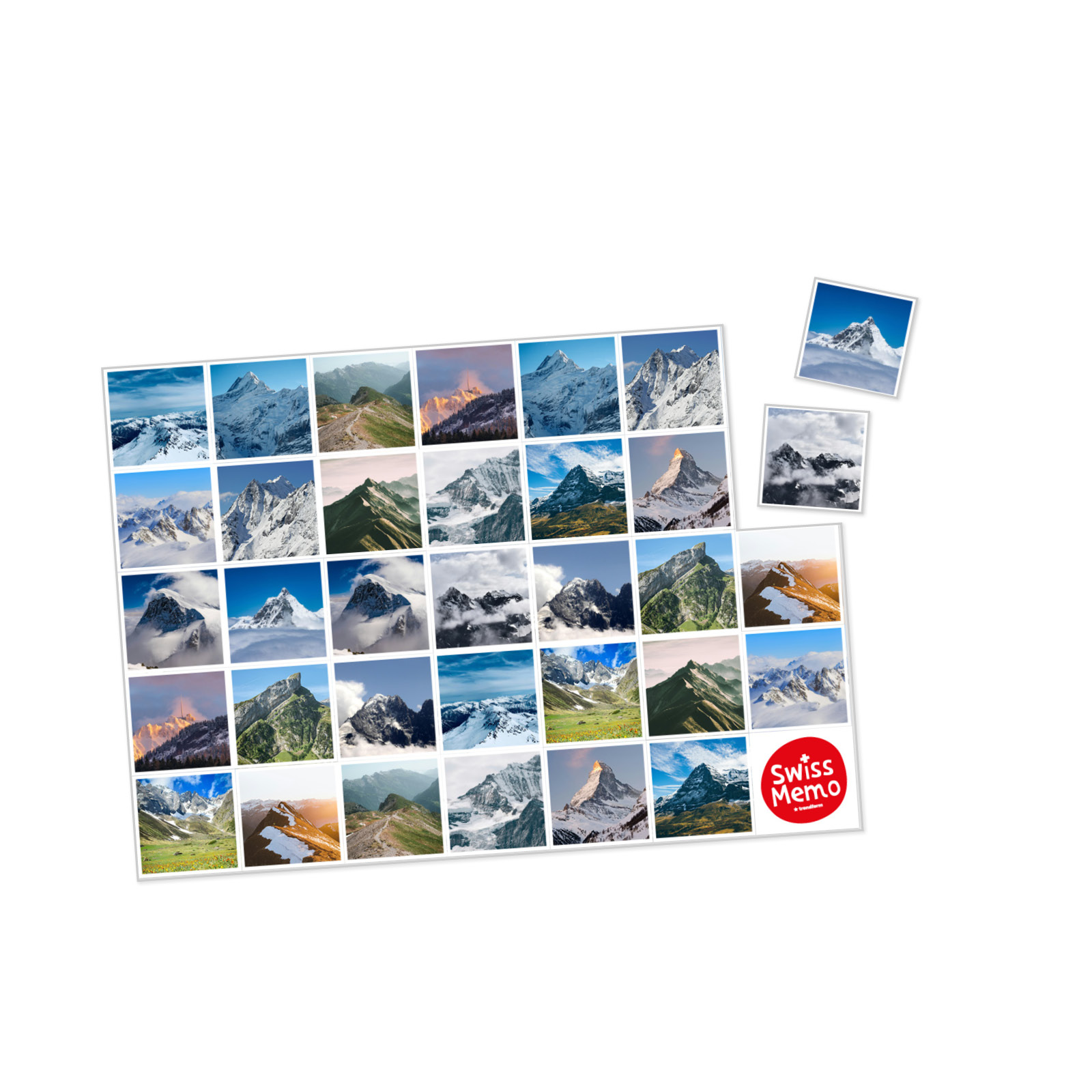 Papiertischset SWISS MEMO 4 Sujets à 6 Blatt
