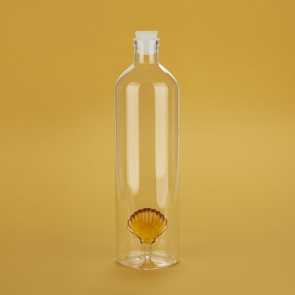 Glasflasche ATLANTIS SHELL 1.2 l gelb Borosilicate