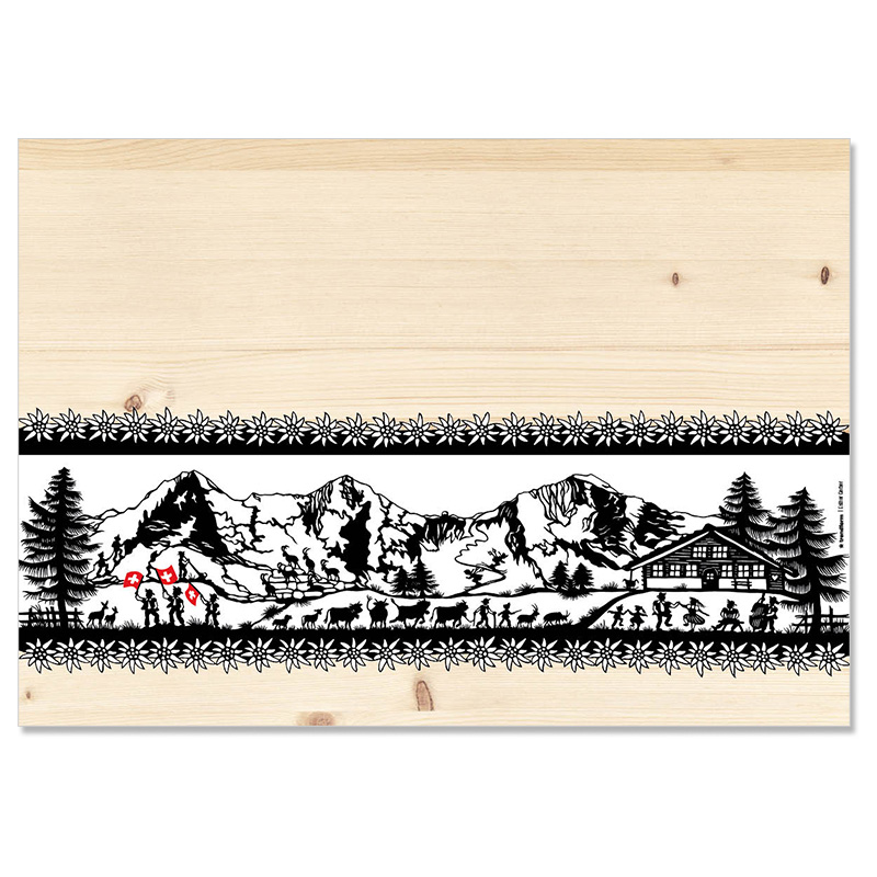 Papiertischset SWISS TRADITION 7 4 Sujets à 12 Blatt