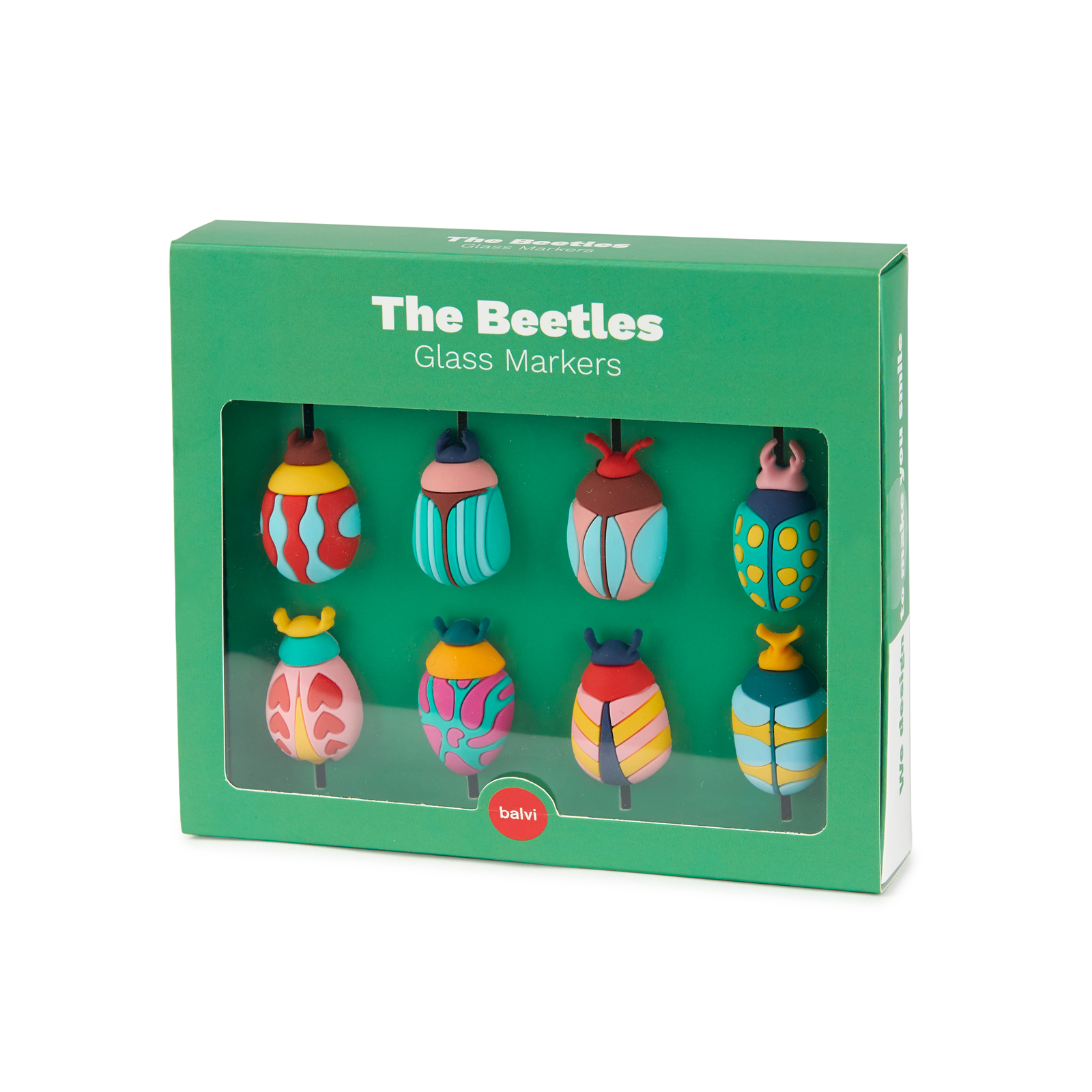 Trinkglasmarkierer THE BEETLES 8er assortiert 