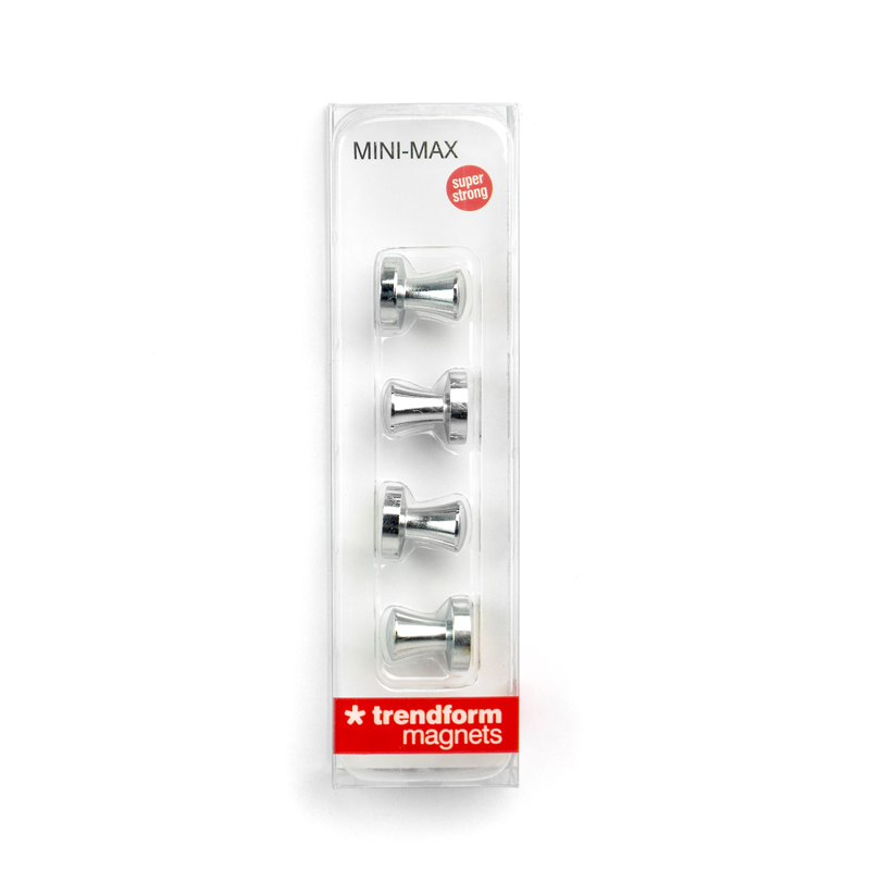 Superstrong Magnets MINI-MAX 4er Set  silber