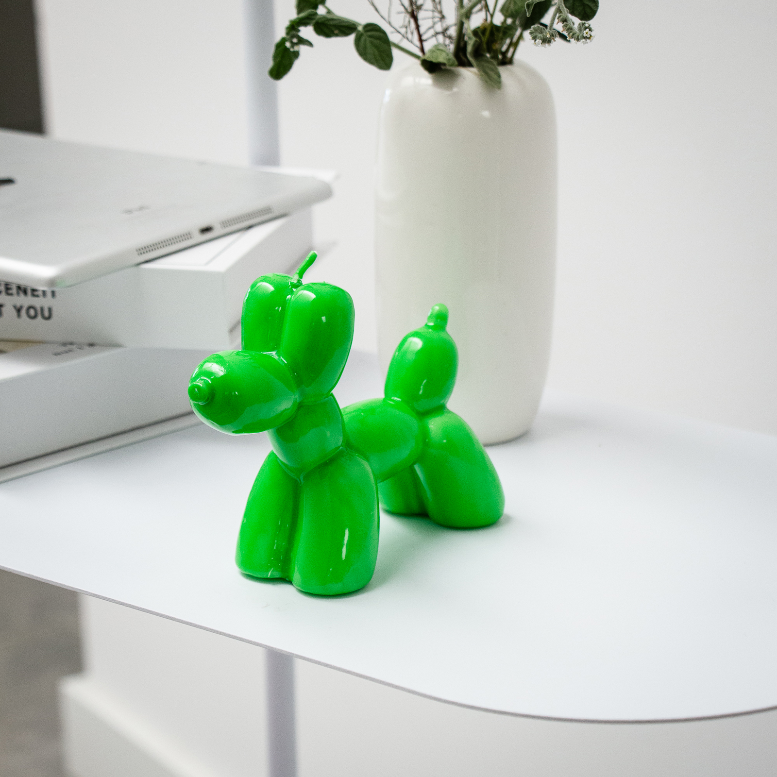 BALLOON DOG CANDLE GREEN 