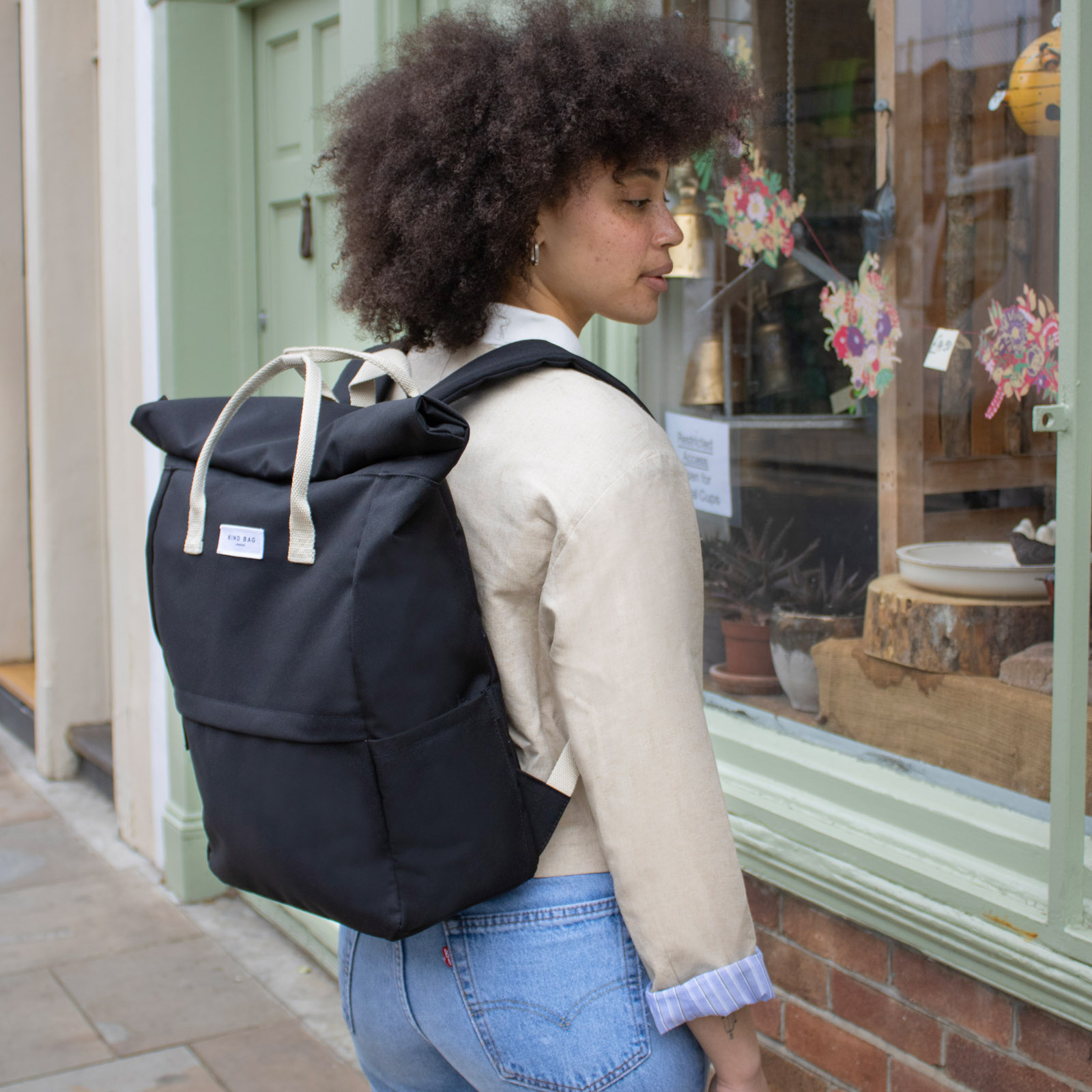Large Backpack 23L Pebble Black 
