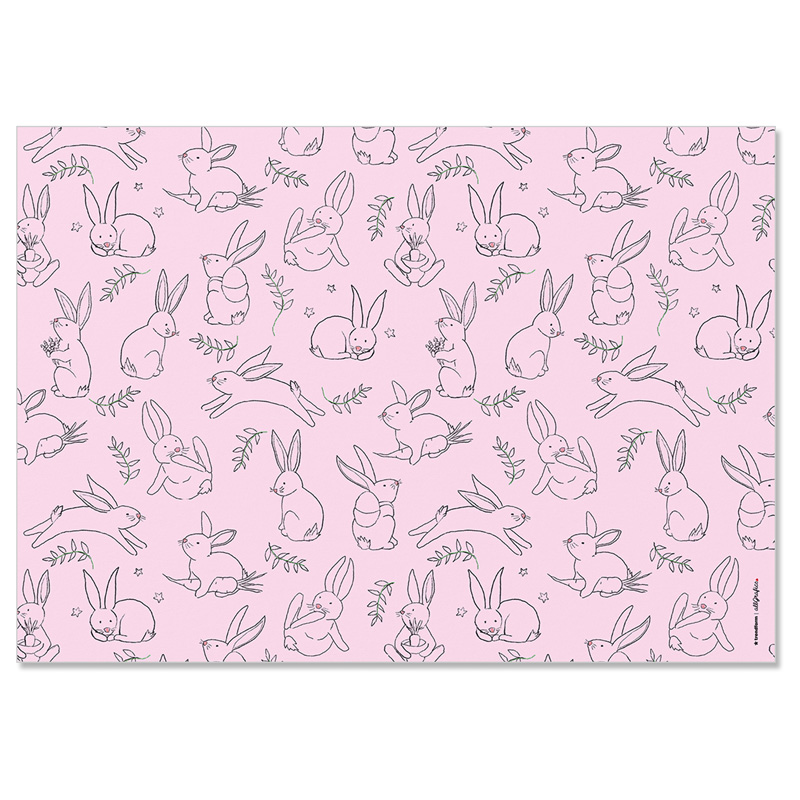 Papiertischset BUNNY 4 Sujets à 12 Blatt