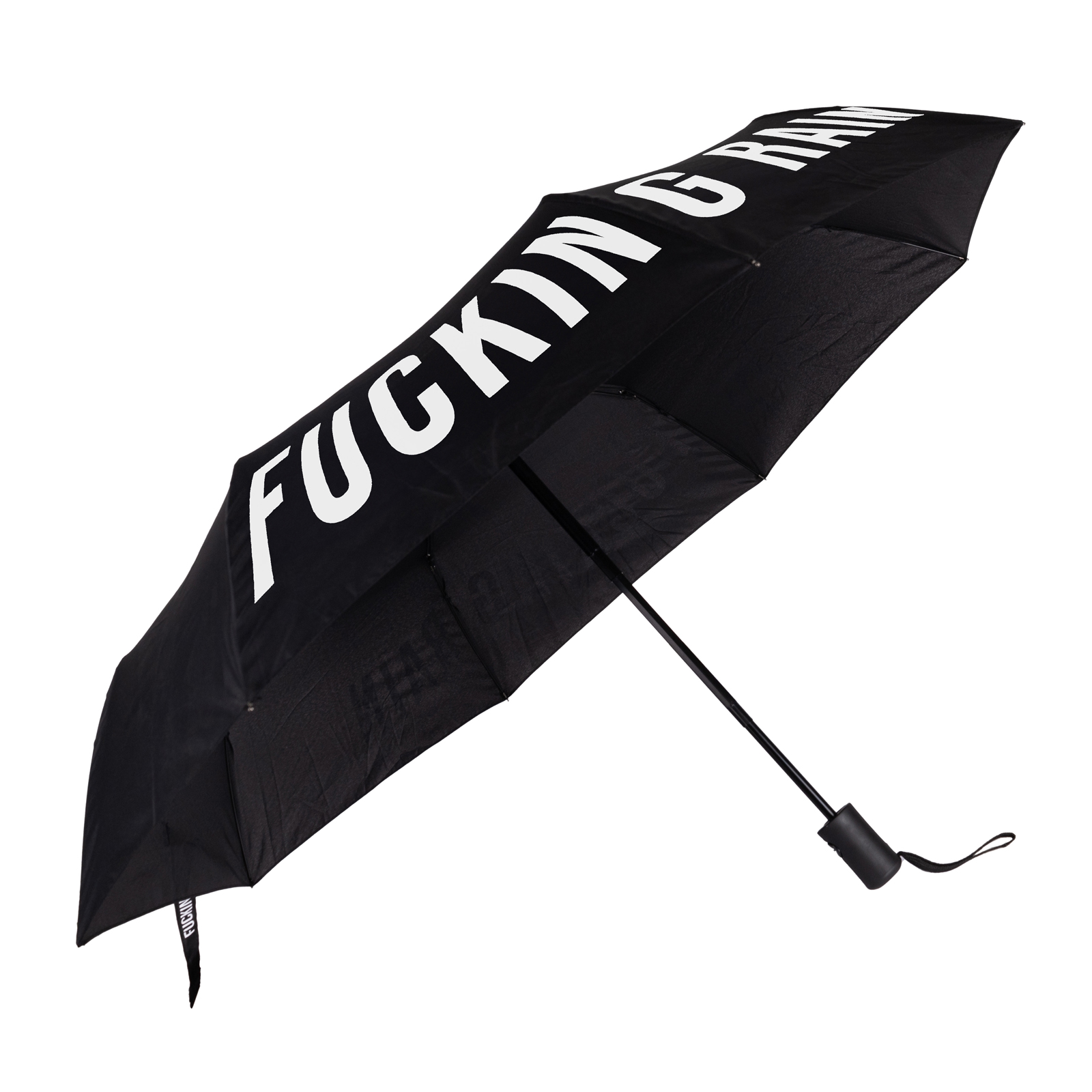 Schirm FUCKING RAIN schwarz 