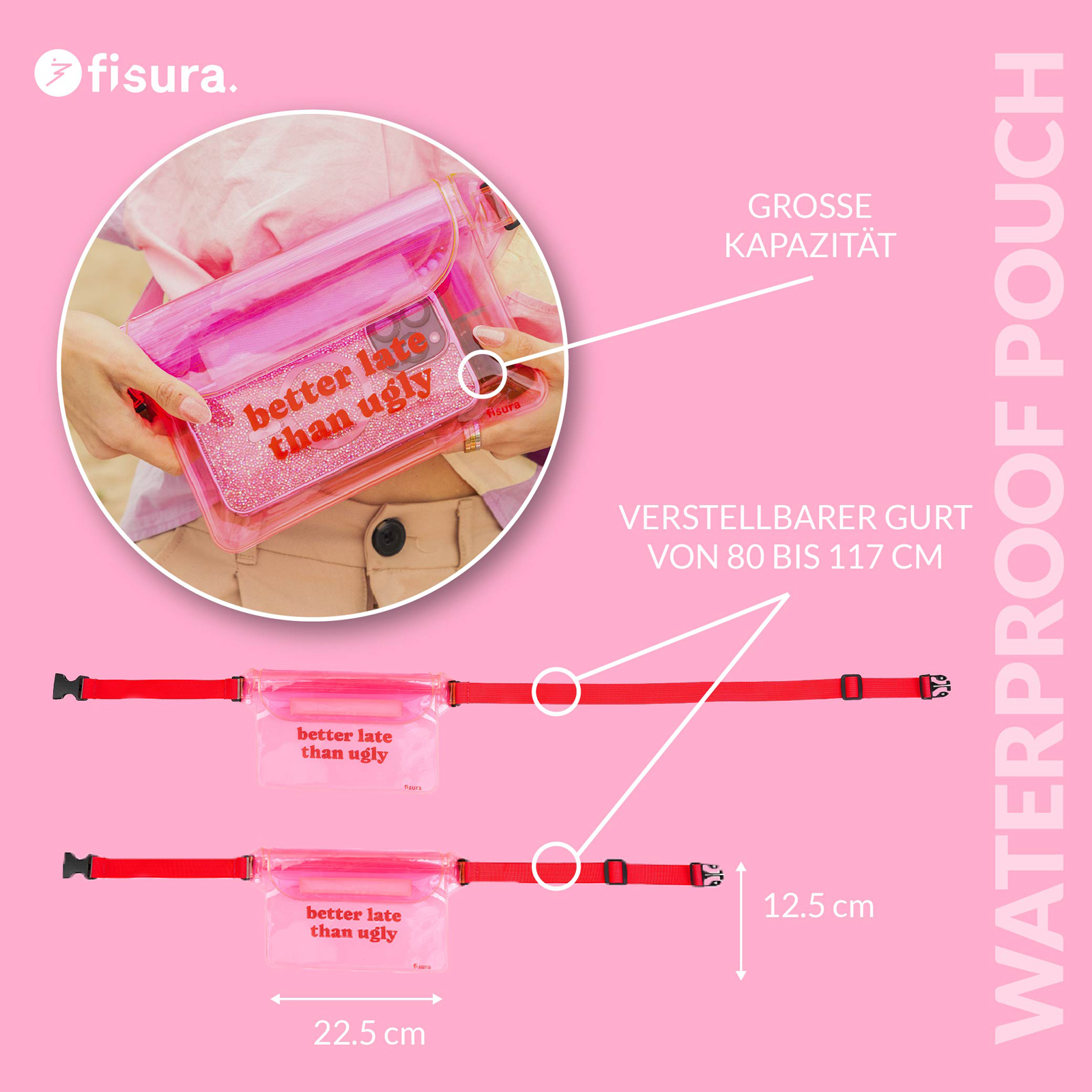 Waterproof pouch BETTER LATE THAN UGLY 