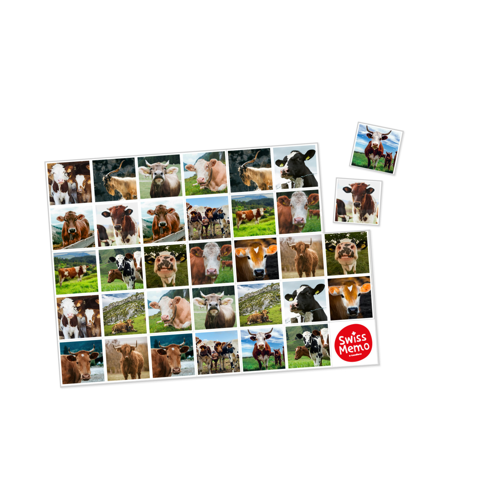 Papiertischset SWISS MEMO 4 Sujets à 6 Blatt