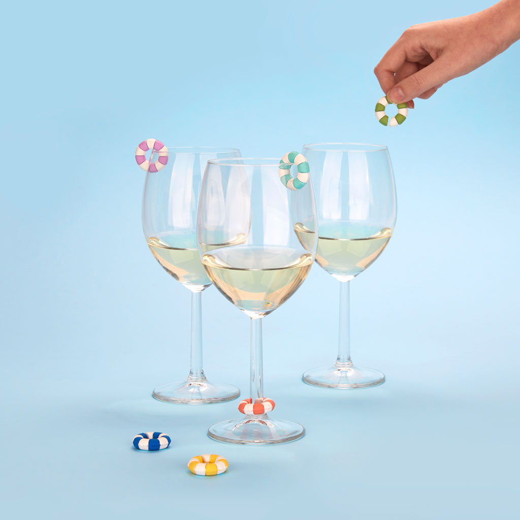 Trinkglasmarkierer FLOATS 6er assortiert 
