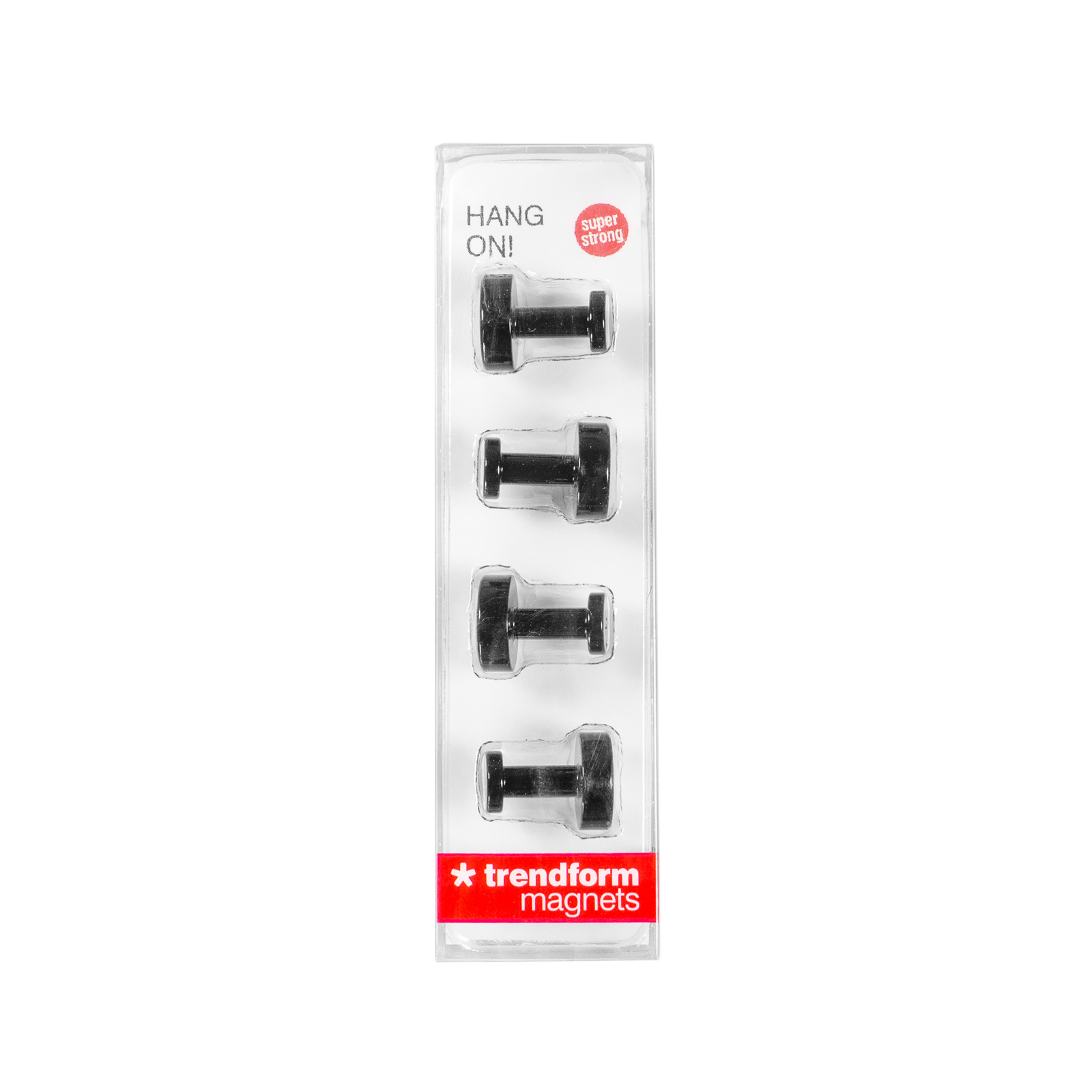 Superstrong Magnets HANG ON! 4er Set schwarz anti-slip