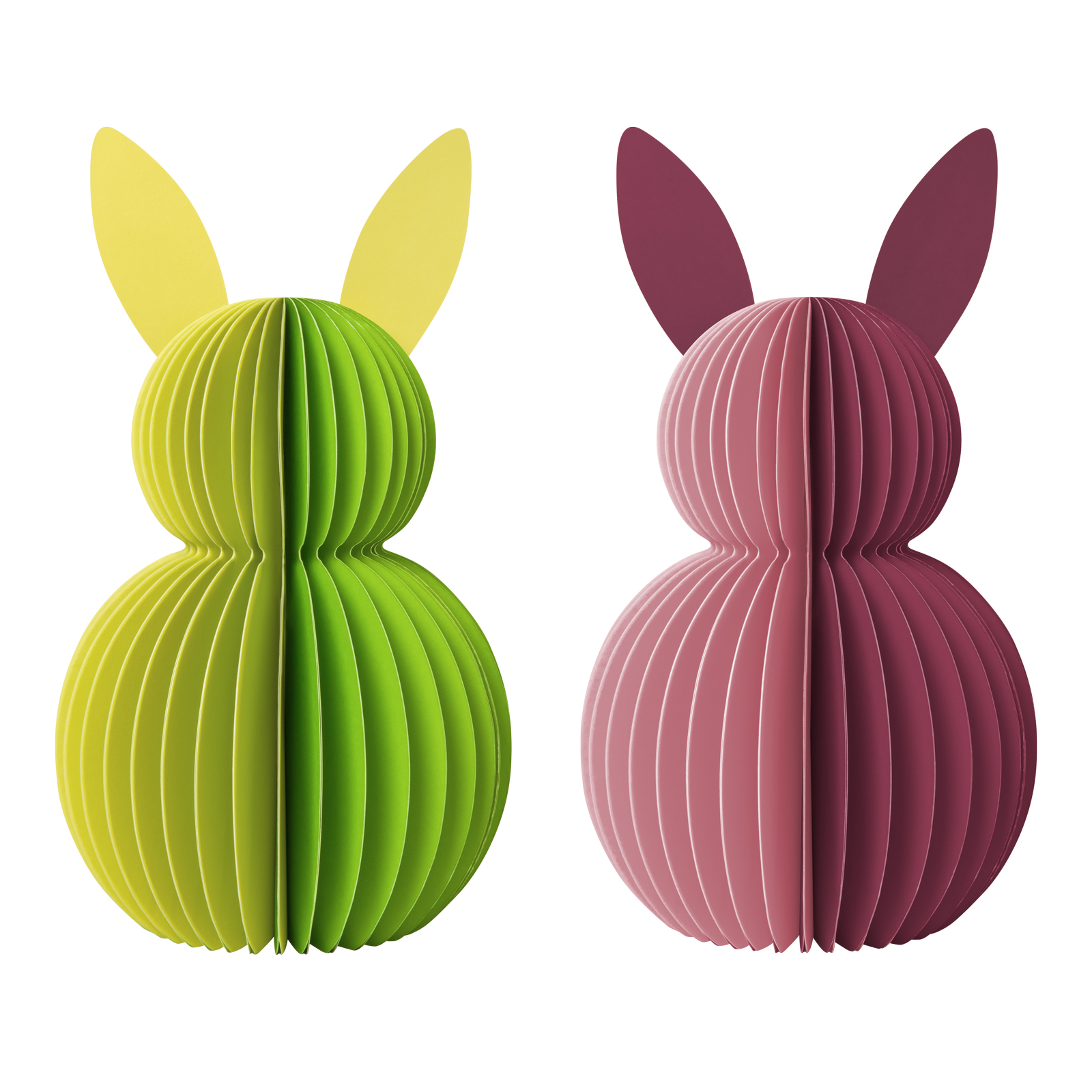 Papierhasen Fuchsia 2er-Set 