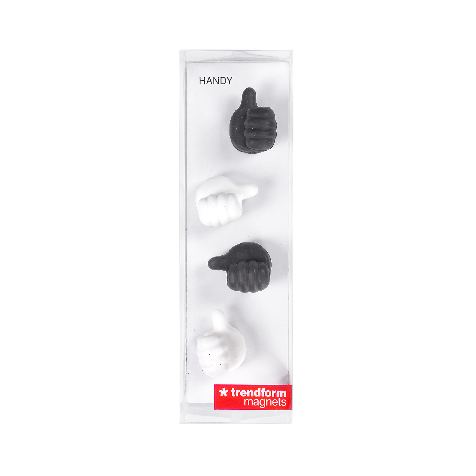 Magnet-Clip HANDY 4er Set schwarz/weiss 
