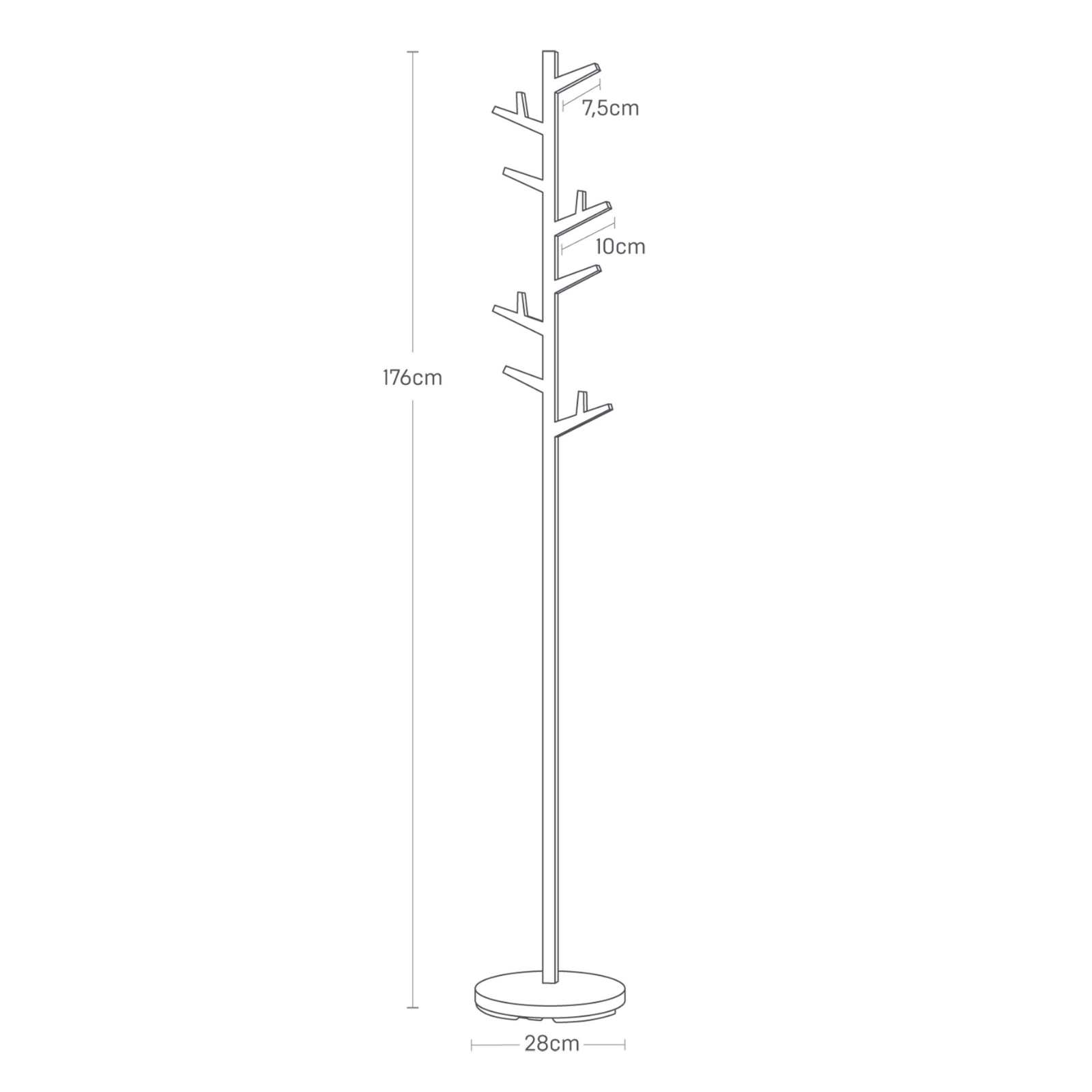 Garderobe BRANCH weiss 