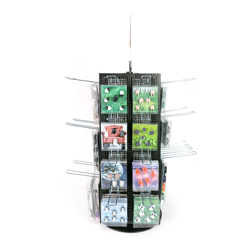 Thekendisplay MAGNETS & MORE Metall, drehbar, bronze, leer, 40 Haken, 4-seitig
