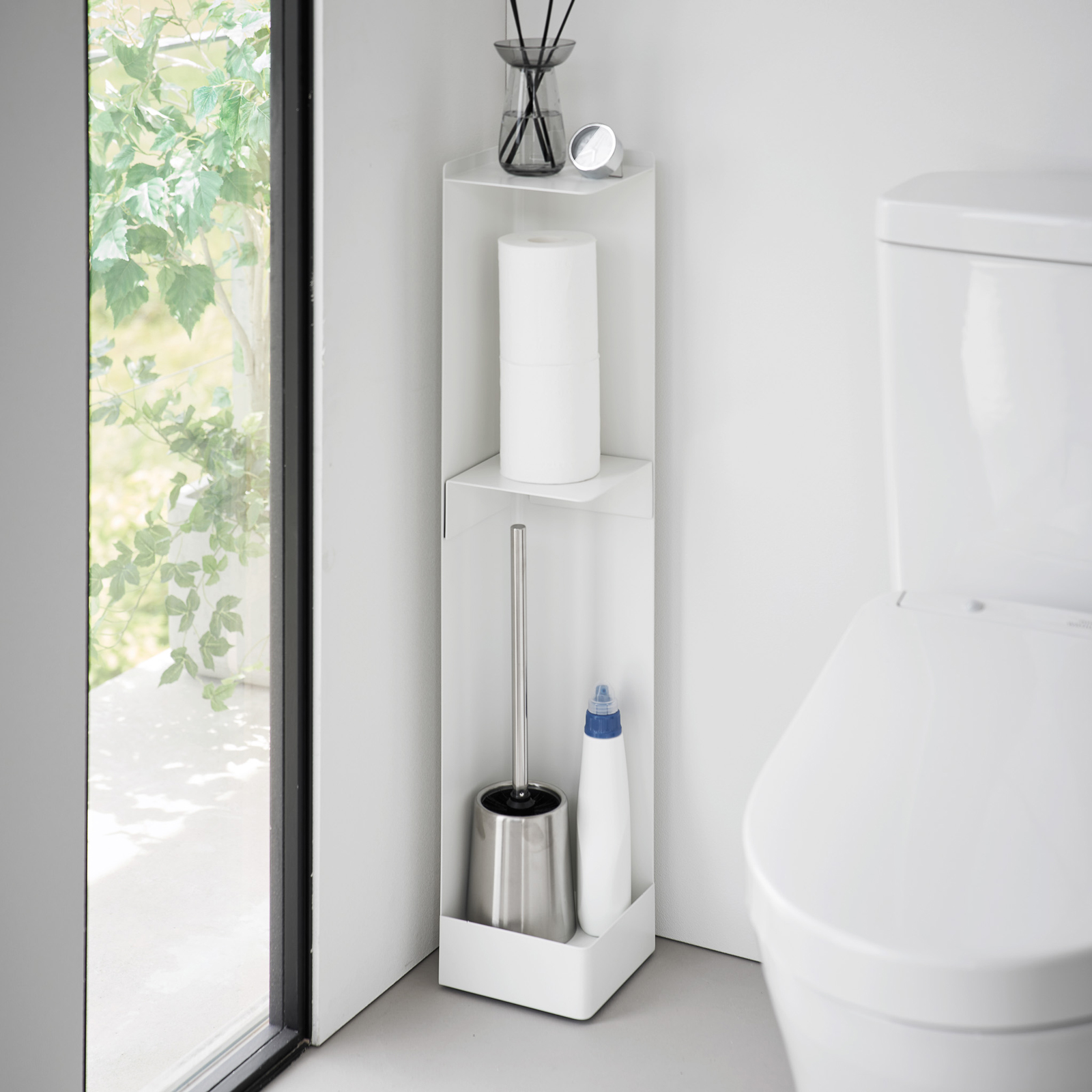 TOWER Toilettenpapierhalter mit Rollen weiss 