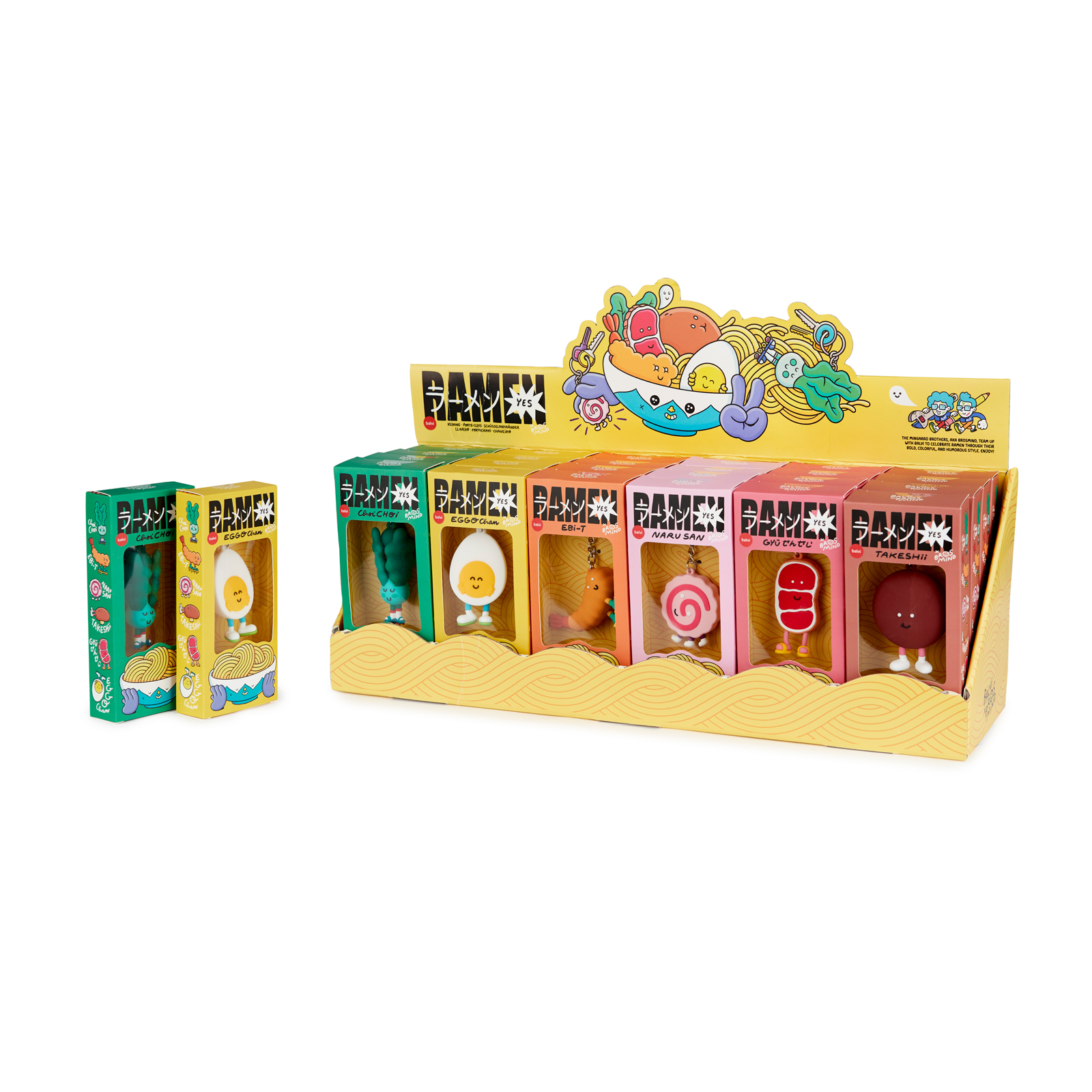 Schlüsselanhänger RAMEN assortiert im Display à 24 Stk. 