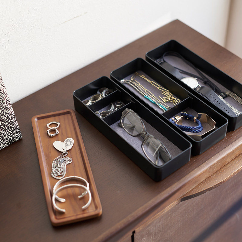 3-stufige Accessoire-Ablage RIN schwarz mit Deckel